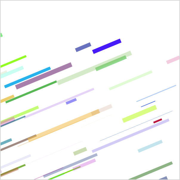Moving rectangles that bounce on the edge of the canvas.