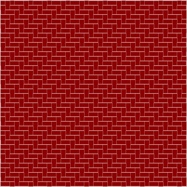 A tessellation of bricks laid in a herring bone pattern.