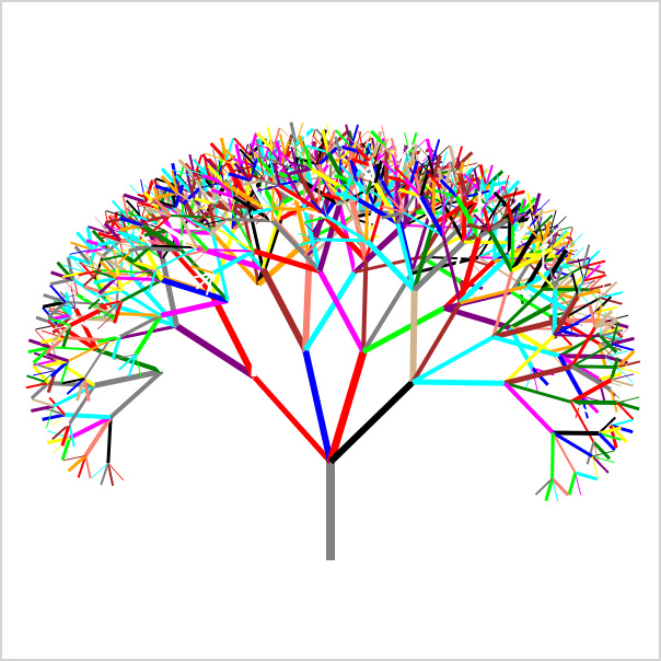 A stylistic stick tree.